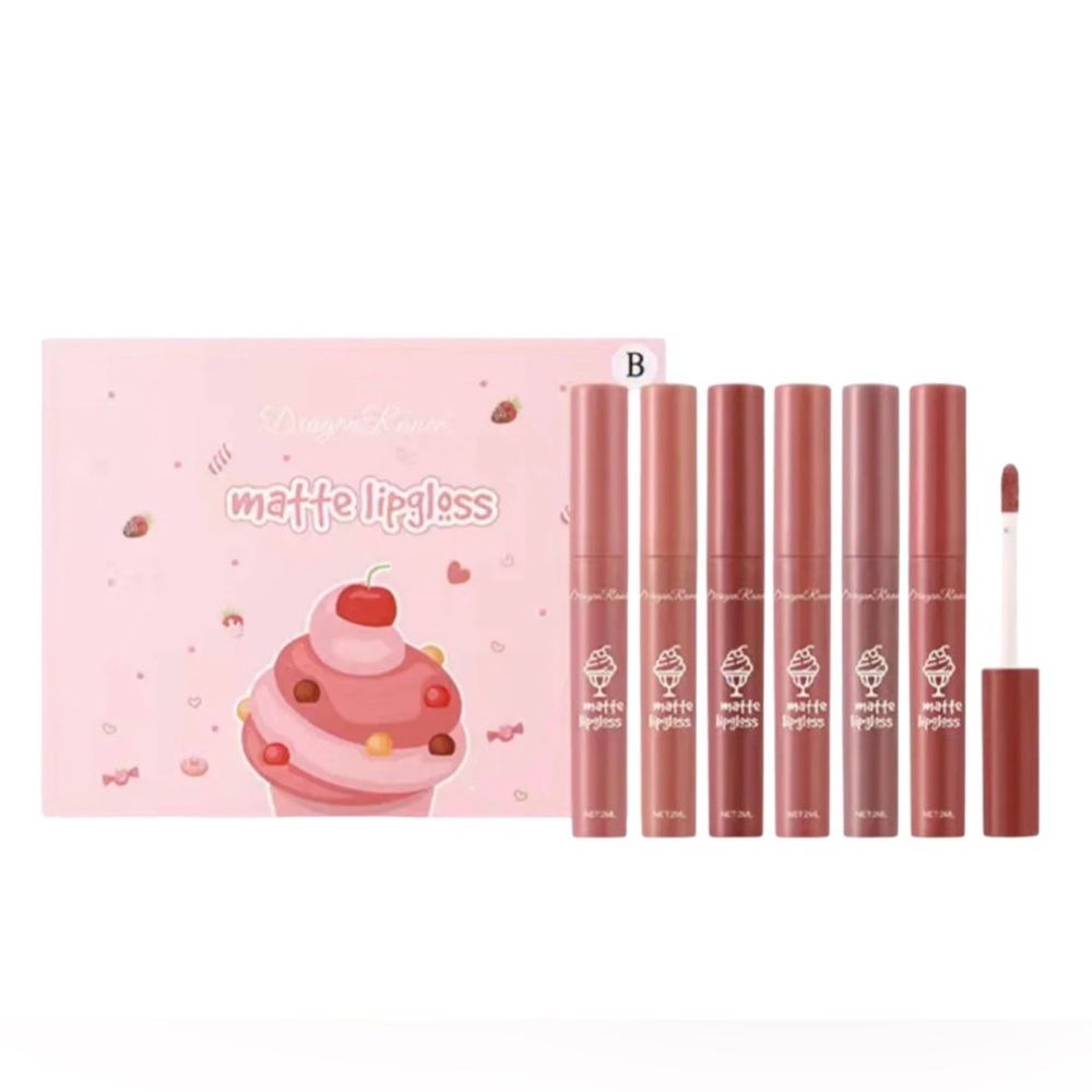 Dragon Ranee Lip Glaze B Lipstick Box Set of Rose Shades